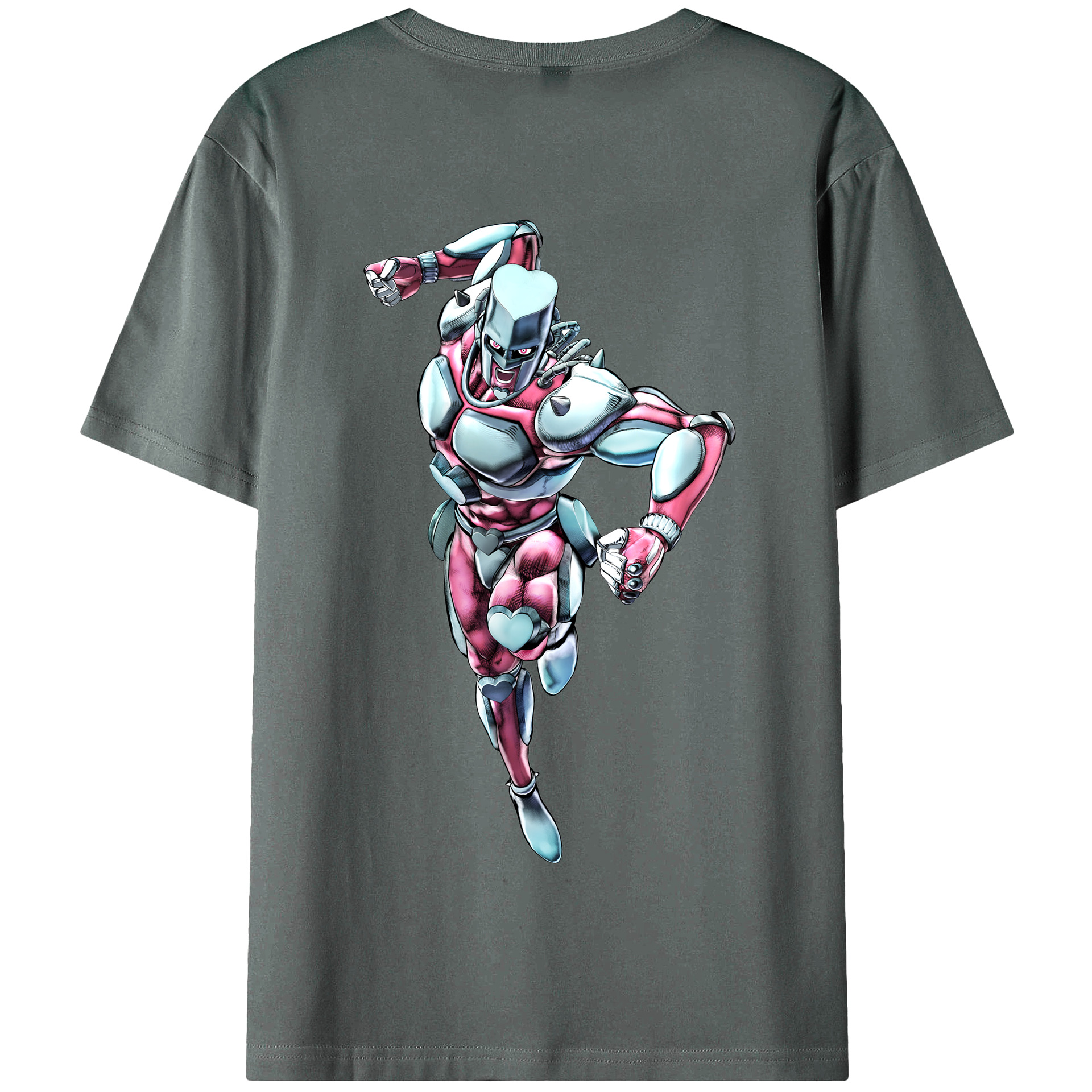 （画像用） ジョジョの奇妙な冒険 ひがしかた じょうすけ JoJo's Bizarre Adventure Higashikata Josuke 綿100％半袖Tシャツ（背面プリント）